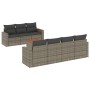 Set de sofás de jardín 8 pzas y cojines ratán sintético gris de , Conjuntos de jardín - Ref: Foro24-3224030, Precio: 475,25 €...