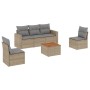 Juego de sofás jardín con cojines 6 pzas ratán sintético beige de , Conjuntos de jardín - Ref: Foro24-3224064, Precio: 351,00...