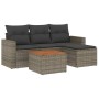 Juego de sofás jardín con cojines 5 pzas ratán sintético gris de , Conjuntos de jardín - Ref: Foro24-3224093, Precio: 275,48 ...
