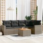 Set de muebles de jardín 6 pzas y cojines ratán sintético gris de , Conjuntos de jardín - Ref: Foro24-3224114, Precio: 356,21...