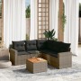 Set de muebles de jardín 6 pzas y cojines ratán sintético gris de , Conjuntos de jardín - Ref: Foro24-3224121, Precio: 356,21...