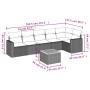 Set de sofás de jardín 7 piezas con cojines ratán PE gris de , Conjuntos de jardín - Ref: Foro24-3224135, Precio: 411,10 €, D...
