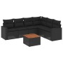 Set de comedor de jardín 7 pzas y cojines ratán sintético negro de , Conjuntos de jardín - Ref: Foro24-3224137, Precio: 434,2...