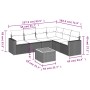 Set de comedor de jardín 7 pzas y cojines ratán sintético negro de , Conjuntos de jardín - Ref: Foro24-3224137, Precio: 434,2...