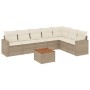Juego de sofás de jardín con cojines beige 8 pzas ratán PE de , Conjuntos de jardín - Ref: Foro24-3224154, Precio: 506,47 €, ...