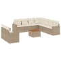 Juego de sofás jardín con cojines beige 10 pzas ratán sintético de , Conjuntos de jardín - Ref: Foro24-3224189, Precio: 666,9...