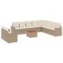Set de sofás de jardín 11pzas con cojines ratán sintético beige de , Conjuntos de jardín - Ref: Foro24-3224196, Precio: 710,2...