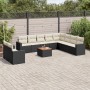 Set de sofás de jardín 11 pzas y cojines ratán sintético negro de , Conjuntos de jardín - Ref: Foro24-3224194, Precio: 624,24...