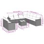 Set de sofás de jardín 10 pzas cojines ratán sintético negro de , Conjuntos de jardín - Ref: Foro24-3219146, Precio: 576,36 €...