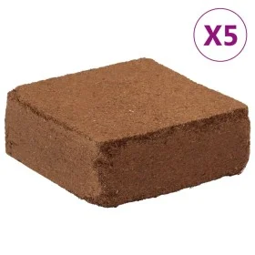 Bloques de fibra de coco 5 uds 5 kg cada uno 25 kg total de , Tierra y arena - Ref: Foro24-155730, Precio: 88,33 €, Descuento: %