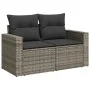 Garden sofa with cushions 2 seater gray synthetic rattan by , Outdoor sofas - Ref: Foro24-366140, Price: 162,38 €, Discount: %