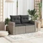 Garden sofa with cushions 2 seater gray synthetic rattan by , Outdoor sofas - Ref: Foro24-366140, Price: 162,38 €, Discount: %