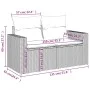 Garden sofa with cushions 2 seater gray synthetic rattan by , Outdoor sofas - Ref: Foro24-366140, Price: 162,38 €, Discount: %