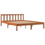 Estructura de cama madera maciza pino marrón cera 160x200 cm de , Camas y somieres - Ref: Foro24-844811, Precio: 99,62 €, Des...