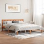 Estructura de cama madera maciza pino marrón cera 160x200 cm de , Camas y somieres - Ref: Foro24-844811, Precio: 99,62 €, Des...