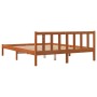 Estructura de cama madera maciza pino marrón cera 160x200 cm de , Camas y somieres - Ref: Foro24-844811, Precio: 99,62 €, Des...