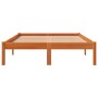 Estructura de cama madera maciza pino marrón cera 140x190 cm de , Camas y somieres - Ref: Foro24-844845, Precio: 82,06 €, Des...