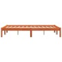 Estructura de cama madera maciza pino marrón cera 140x190 cm de , Camas y somieres - Ref: Foro24-844845, Precio: 82,06 €, Des...