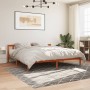 Estructura de cama madera maciza pino marrón cera 120x200 cm de , Camas y somieres - Ref: Foro24-844813, Precio: 96,69 €, Des...