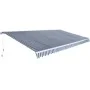 Toldo plegable de operación manual 600 cm azul y blanco de vidaXL, Toldos - Ref: Foro24-276352, Precio: 522,80 €, Descuento: %