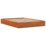Solid wax brown pine wood bed frame 140x190 cm by , Beds and slatted bases - Ref: Foro24-844826, Price: 102,47 €, Discount: %