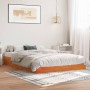 Estructura de cama madera maciza pino marrón cera 140x190 cm de , Camas y somieres - Ref: Foro24-844826, Precio: 106,96 €, De...