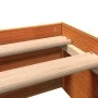 Solid wax brown pine wood bed frame 140x190 cm by , Beds and slatted bases - Ref: Foro24-844826, Price: 102,47 €, Discount: %