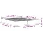 Solid wax brown pine wood bed frame 140x190 cm by , Beds and slatted bases - Ref: Foro24-844826, Price: 102,47 €, Discount: %