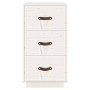 Mesita de noche madera maciza de pino blanco 40x40x75 cm de vidaXL, Mesitas de noche - Ref: Foro24-818337, Precio: 79,32 €, D...