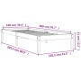 Estructura de cama madera maciza pino marrón cera 100x200 cm de , Camas y somieres - Ref: Foro24-844851, Precio: 64,30 €, Des...