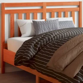 Wax brown solid pine wood bed headboard 135 cm by , Headboards and footboards - Ref: Foro24-844180, Price: 41,71 €, Discount: %
