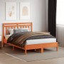 Cabecero de cama madera maciza de pino marrón cera 135 cm de , Cabeceros y pies de cama - Ref: Foro24-844180, Precio: 42,08 €...