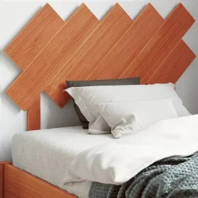 Wax brown solid pine wood bed headboard 100 cm by , Headboards and footboards - Ref: Foro24-844381, Price: 28,62 €, Discount: %