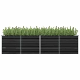 Arriate de acero galvanizado gris antracita 320x80x77 cm de vidaXL, Maceteros y jardineras - Ref: Foro24-45728, Precio: 127,8...