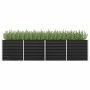 Arriate de acero galvanizado gris antracita 320x80x77 cm de vidaXL, Maceteros y jardineras - Ref: Foro24-45728, Precio: 131,5...