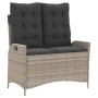 Sillón reclinable de jardín con cojines ratán sintético gris de , Bancos de jardín - Ref: Foro24-368241, Precio: 162,41 €, De...