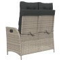 Sillón reclinable de jardín con cojines ratán sintético gris de , Bancos de jardín - Ref: Foro24-368241, Precio: 162,41 €, De...