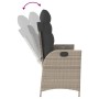 Sillón reclinable de jardín con cojines ratán sintético gris de , Bancos de jardín - Ref: Foro24-368241, Precio: 162,41 €, De...
