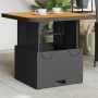 Mesa de jardín ratán sintético y acacia maciza negro 70x70x72cm de , Mesas de jardín - Ref: Foro24-368269, Precio: 105,67 €, ...