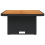 Mesa de jardín ratán sintético y acacia maciza negro 70x70x72cm de , Mesas de jardín - Ref: Foro24-368269, Precio: 105,67 €, ...