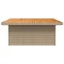 Mesa de jardín madera de acacia y ratán PE beige 110x110x71 cm de , Mesas de jardín - Ref: Foro24-368274, Precio: 221,83 €, D...