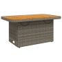 Mesa de jardín ratán sintético y madera acacia gris 90x55x71 cm de , Mesas de jardín - Ref: Foro24-368276, Precio: 119,14 €, ...
