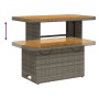 Mesa de jardín ratán sintético y madera acacia gris 90x55x71 cm de , Mesas de jardín - Ref: Foro24-368276, Precio: 119,14 €, ...