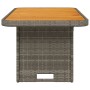Mesa de jardín ratán sintético y madera acacia gris 90x55x71 cm de , Mesas de jardín - Ref: Foro24-368276, Precio: 119,14 €, ...
