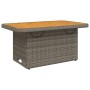 Mesa de jardín ratán sintético y madera acacia gris 90x55x71 cm de , Mesas de jardín - Ref: Foro24-368276, Precio: 119,14 €, ...