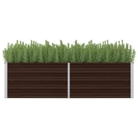 Arriate de acero galvanizado marrón 160x40x45 cm de vidaXL, Maceteros y jardineras - Ref: Foro24-45718, Precio: 43,12 €, Desc...