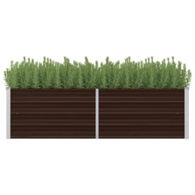 Arriate de acero galvanizado marrón 160x40x45 cm de vidaXL, Maceteros y jardineras - Ref: Foro24-45718, Precio: 47,19 €, Desc...