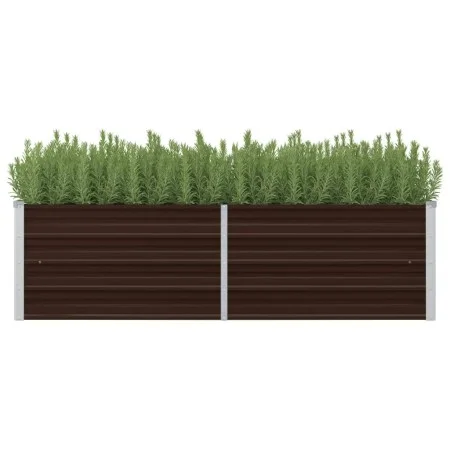Arriate de acero galvanizado marrón 160x40x45 cm de vidaXL, Maceteros y jardineras - Ref: Foro24-45718, Precio: 43,12 €, Desc...