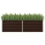 Arriate de acero galvanizado marrón 160x40x45 cm de vidaXL, Maceteros y jardineras - Ref: Foro24-45718, Precio: 43,12 €, Desc...