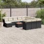 Set de sofás de jardín y cojines 13 pzas ratán sintético negro de , Conjuntos de jardín - Ref: Foro24-3223984, Precio: 723,27...